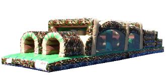 Camouflage Military Obstacle Course Inflatable Rental Chicago