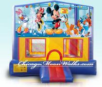 Disney Mickey Mouse Bounce House Rental. Chicago Party Rental in Chicago, IL Illinois & Suburbs. Mickey & Friends Moonwalk is Colorful & Fun. Features Classic Beloved Characters, Mickey Mouse, Minnie Mouse, Donald Duck, Daisy Duck & Goofy. This Jumping Balloon will provide Hours of Fun & Entertainment. Perfect for Boys & Girls Birthday Parties. Kids Party Rentals, Inflatables, Jumpy Rentals Chicago. Reserve yours Today.