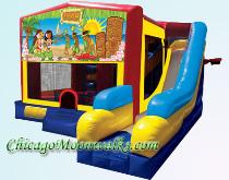 Tropical Luau Themed Bouncy Castle Inflatable combo, chicago IL