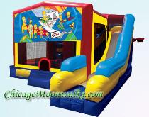 7-in-1 Simpsons Combo Moonwalk Bounce House Rental Chicago