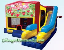 Strawberry Shortcake Character themed party moonwalk, bounce house