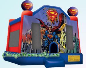 Superman Inflatable Bouncy Castle, Moonwalk Rental Chicago