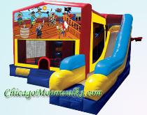 Treasure Island Pirate Theme Moonwalk Combo Rental, Inflatable party rentals