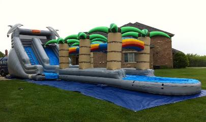 Chicago Waterslide Rentals, Time to cool off this summer with our exciting water slides or dunk tank rentals.