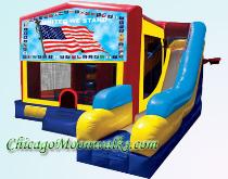 Patriotic Fourth of July, United we Stand Moonwalk Rental Chicago