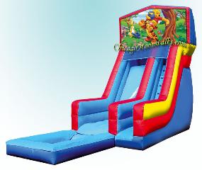 Winnie The Pooh, & Tigger Too!  Enjoy your next event splashing, sliding, and cooling off in this awesome waterslide!